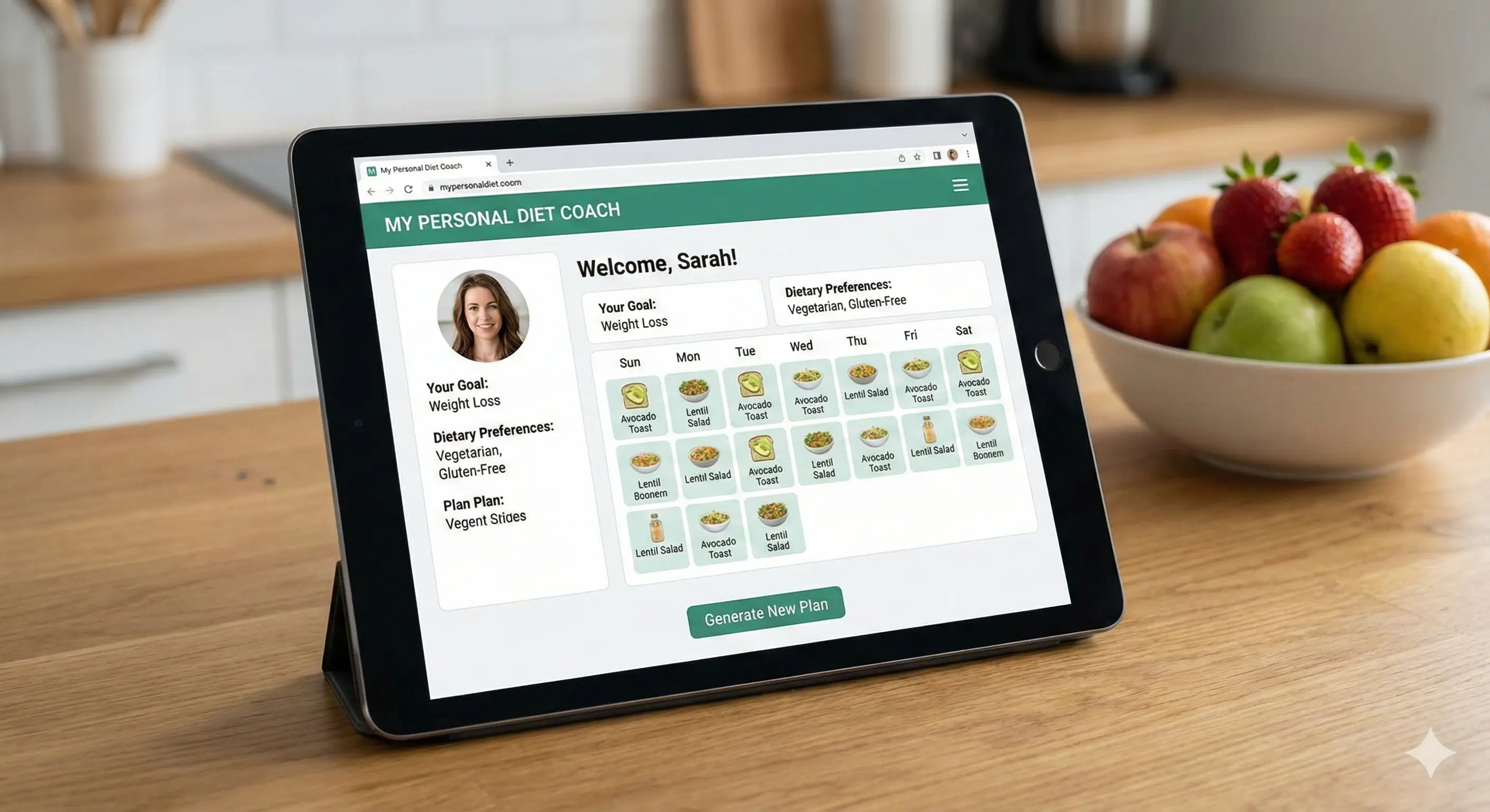 Screenshot of Personalized Diet Recommendation System project